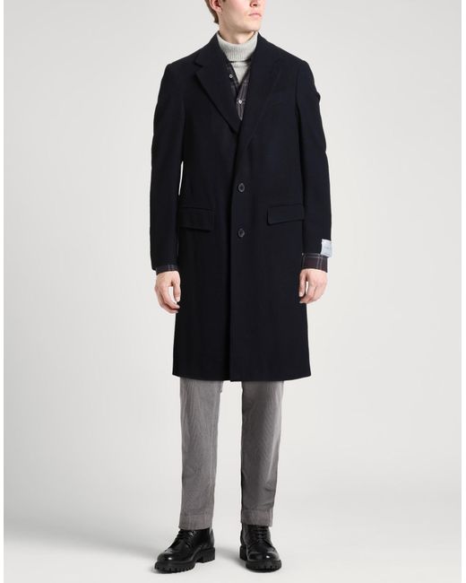 Caruso Blue Midnight Coat Wool for men