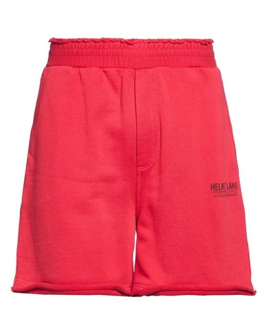 Helmut Lang Red Shorts & Bermuda Shorts for men