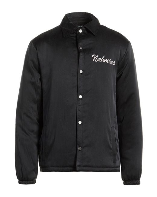 NAHMIAS Black Jacket Silk, Elastane for men