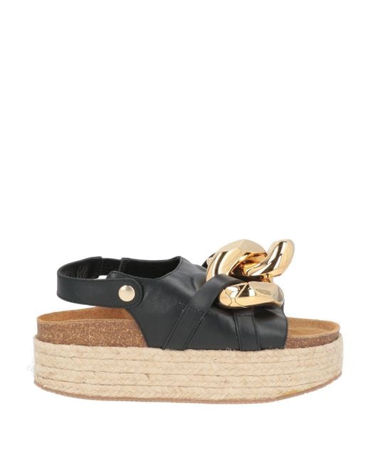 J.W. Anderson Black Espadrilles Leather