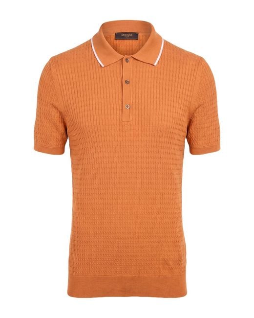 Polo Moorer pour homme en coloris Orange