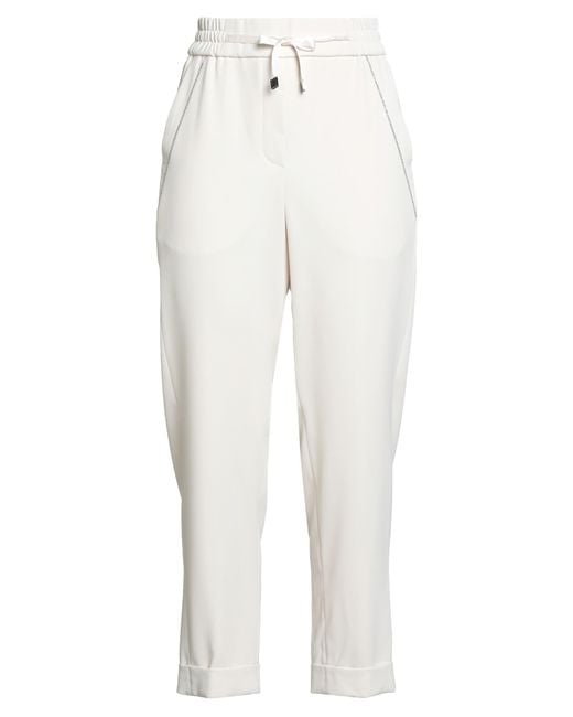 Peserico White Pants Polyester