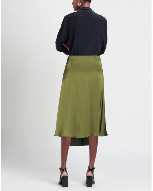 LA SEMAINE Paris Green Midi Skirt