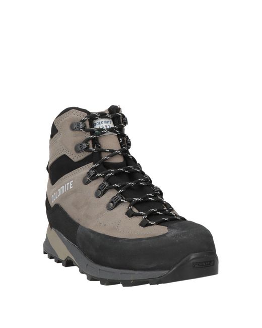 Dolomite Brown Ankle Boots Leather, Textile Fibers