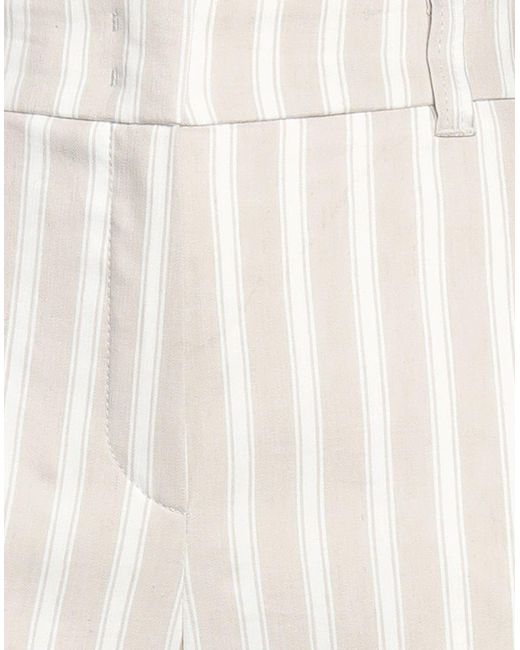 Seductive White Pants Linen, Polyester, Viscose, Elastane