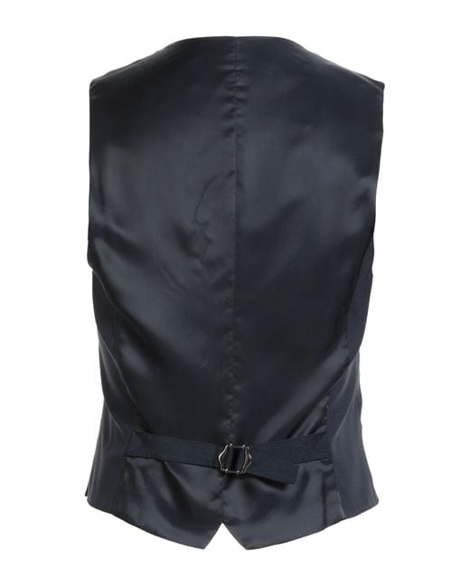 Lardini Blue Midnight Tailored Vest Wool, Elastane for men