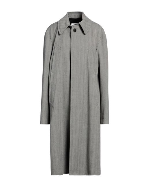 MM6 by Maison Martin Margiela Gray Overcoat & Trench Coat