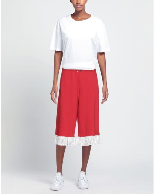 Jijil Red Cropped Trousers
