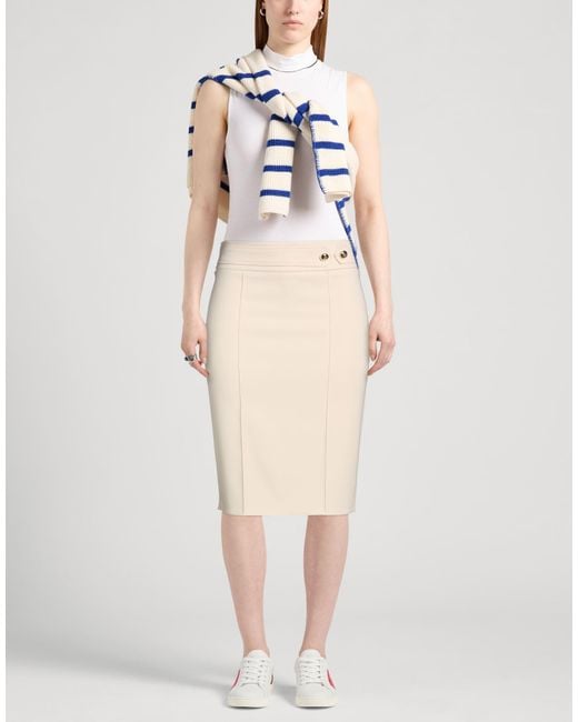 Rinascimento Natural Midi Skirt Polyester, Elastane