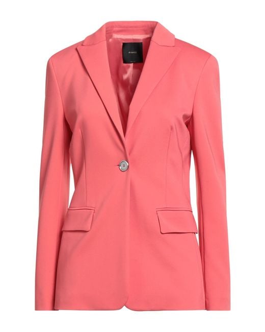 Pinko Pink Coral Blazer Viscose, Nylon, Elastane