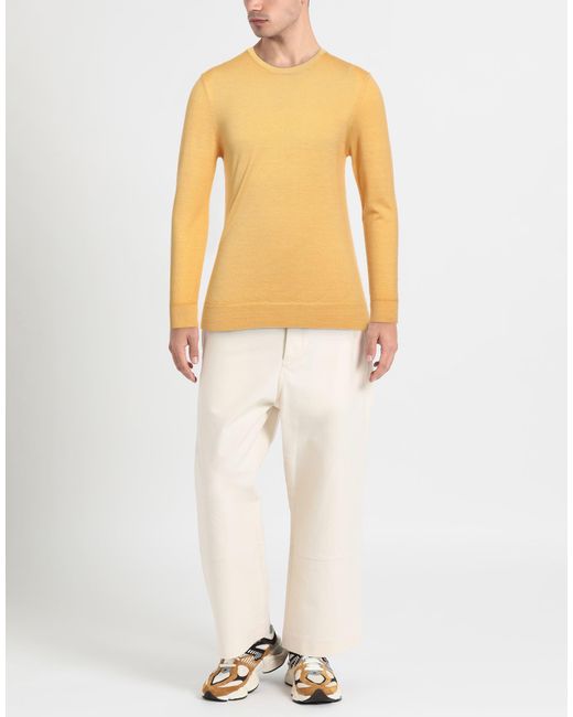 Fefe Yellow Sweater Merino Wool for men