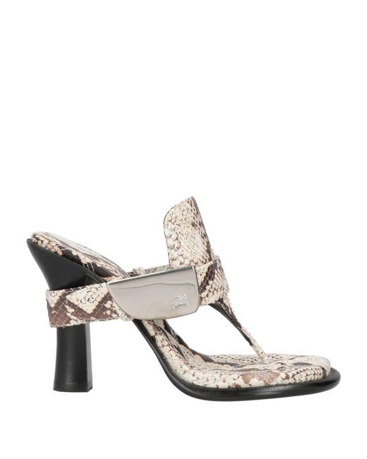 Burberry White Thong Sandals