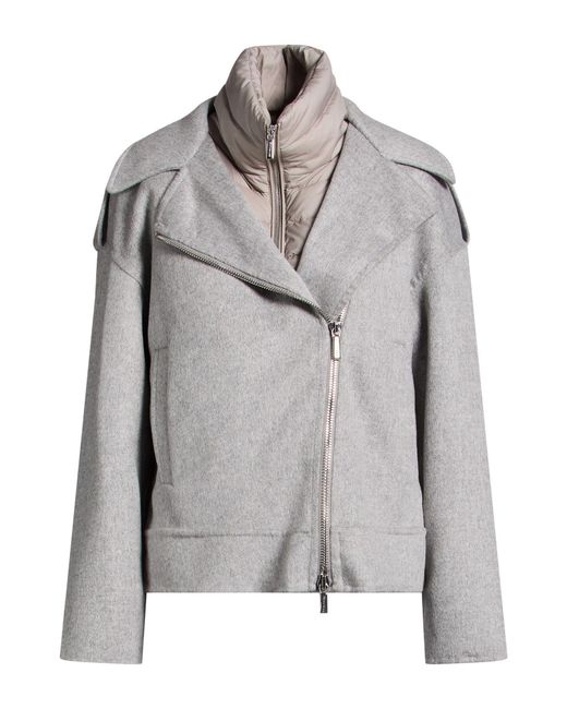 Giambattista Valli Gray Jacket Wool, Cashmere