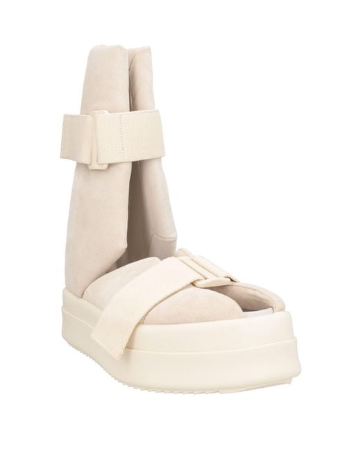 Rick Owens Natural Ivory Boot Leather for men