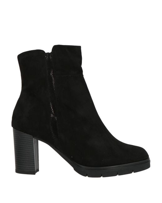 Cinzia Soft Black Ankle Boots Textile Fibers, Synthetisches Material
