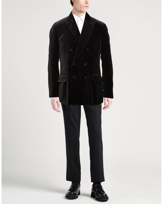 Giorgio Armani Black Blazer Cotton for men
