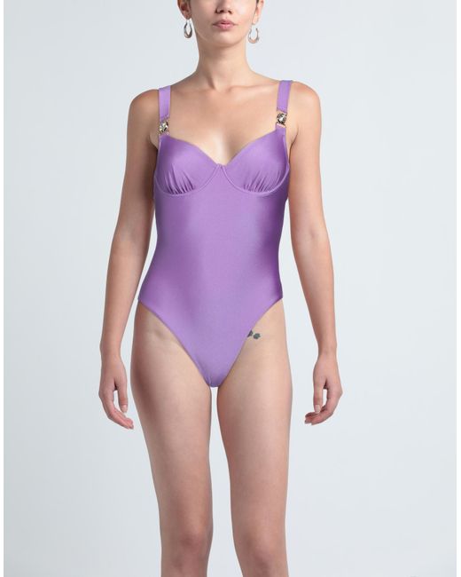 Chiara Ferragni Purple One-piece Swimsuit