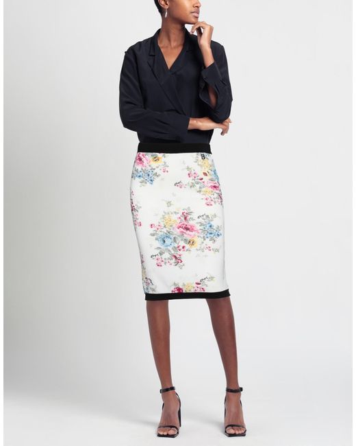 Blugirl Blumarine Gray Midi Skirt