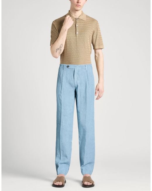 Massimo Alba Blue Pants for men