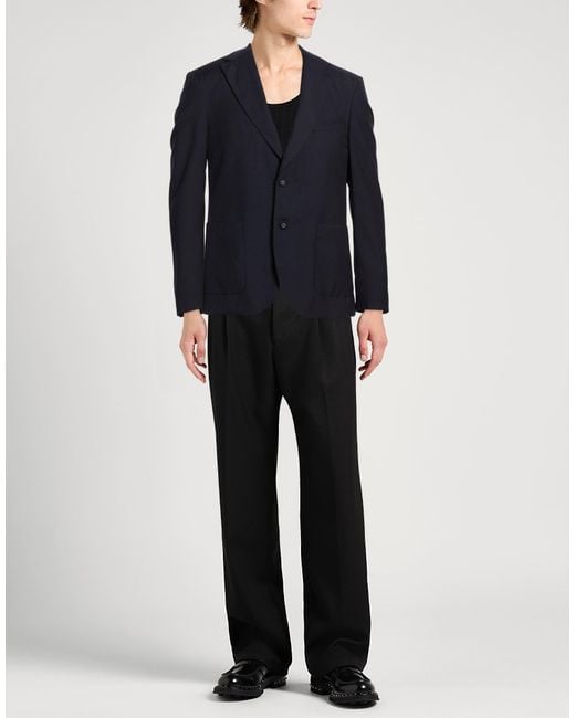 Officine Generale Blue Blazer Virgin Wool for men