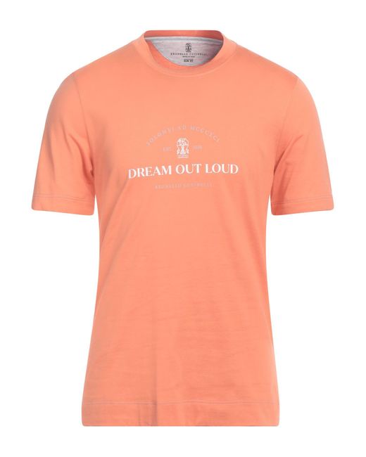 Brunello Cucinelli Orange T-shirt for men