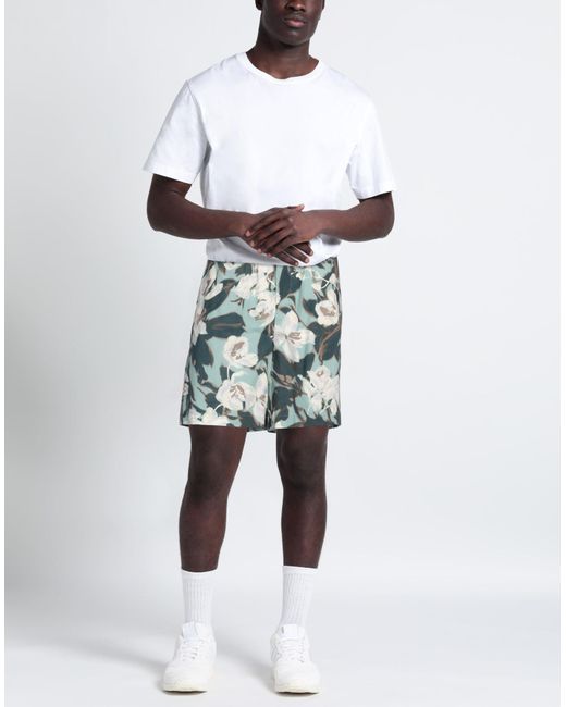Amaranto Green Shorts & Bermuda Shorts Cotton for men