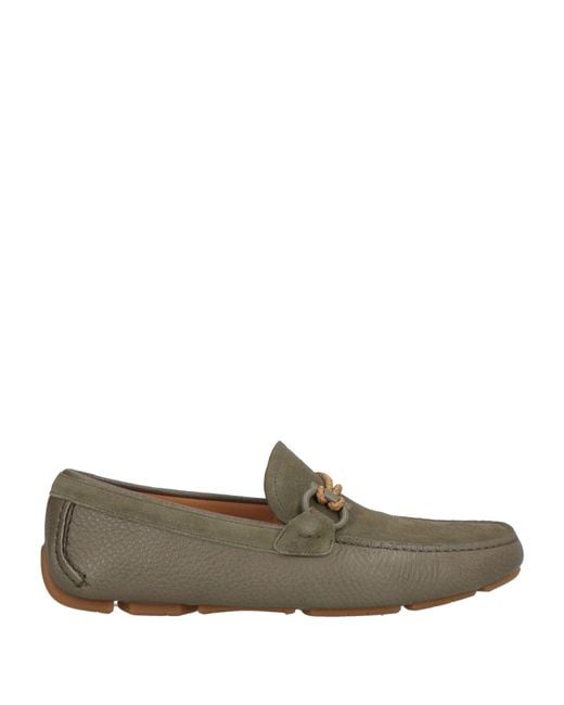 Ferragamo Gray Military Loafers Calfskin for men