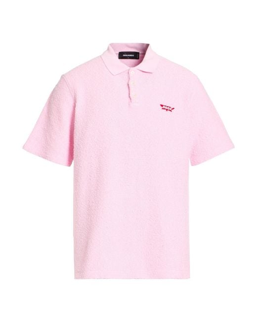 Polo DSquared² de hombre de color Pink