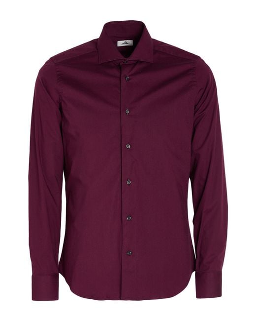 Alea Purple Shirt Cotton, Elastane for men