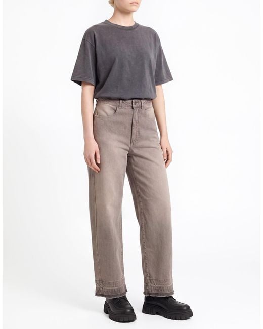 Soallure Brown Jeans Cotton