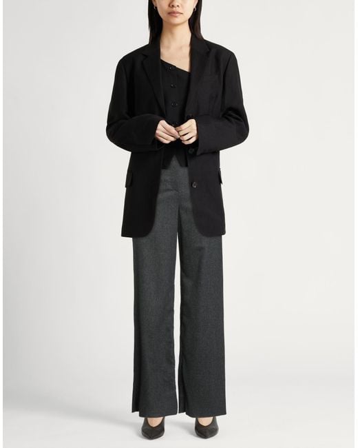 Emporio Armani Gray Charcoal Pants Virgin Wool, Cashmere, Elastane