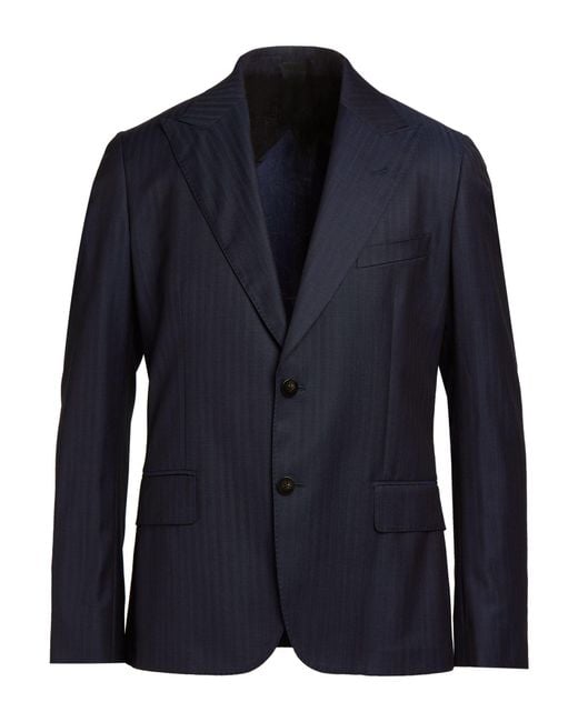Reveres 1949 Blue Blazer Virgin Wool for men