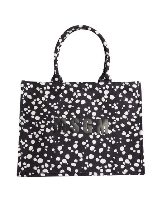 MSGM Black Handbag Textile Fibers