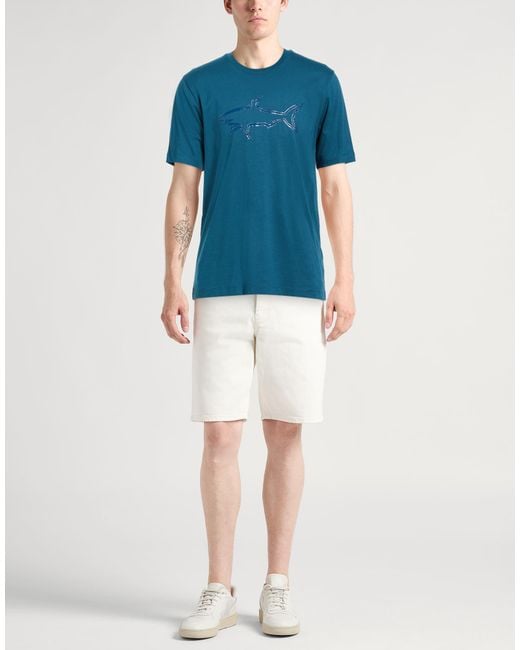 Paul & Shark Blue T-Shirt Cotton for men