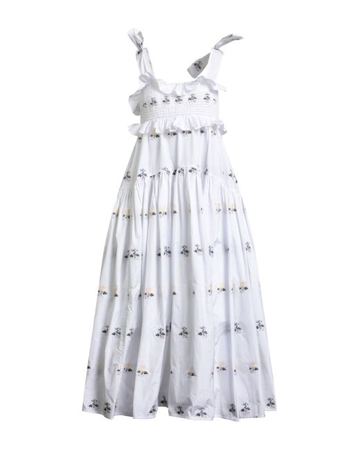 CECILIE BAHNSEN White Maxi-Kleid
