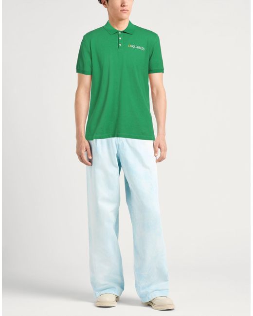 DSquared² Green Polo Shirt for men