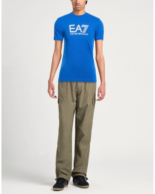 EA7 Blue T-Shirts for men