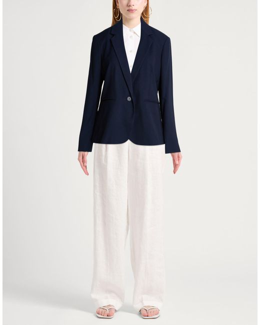 Silvian Heach Blue Blazer Polyester, Viscose