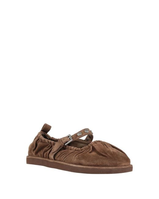 Ash Brown Ballet Flats
