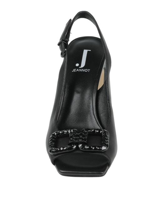 Jeannot Black Sandals Leather