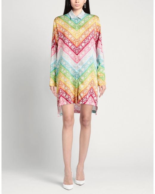 Mary Katrantzou White Sky Mini Dress Polyester