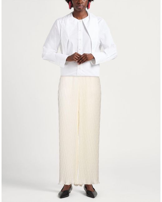 Jijil White Cream Pants Polyester