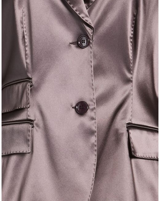 Clips Brown Taupe Blazer Acetate, Polyamide, Elastane