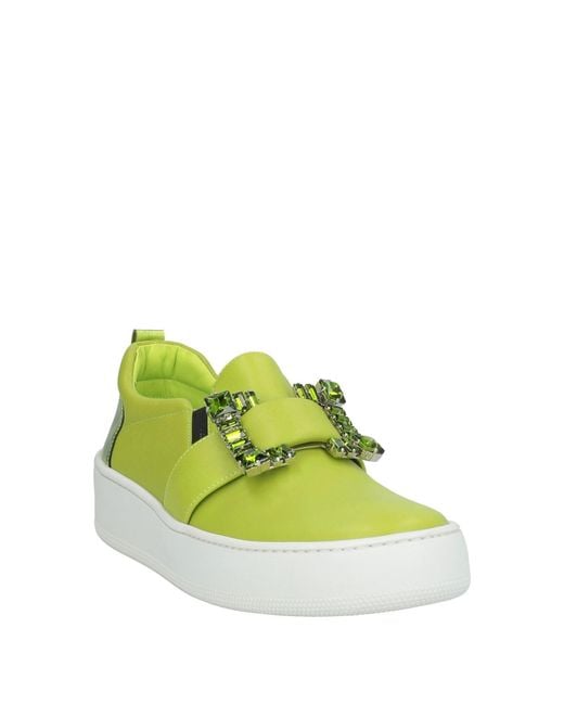 Sergio Rossi Green Sneakers Leather