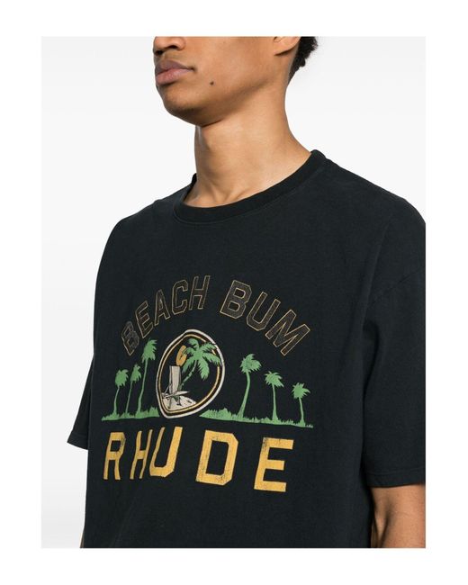 Camiseta Rhude de hombre de color Black