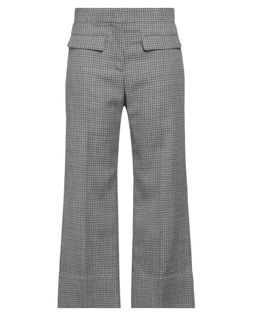 MSGM Gray Pants Wool