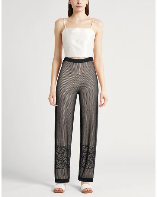Agnona Gray Pants Viscose