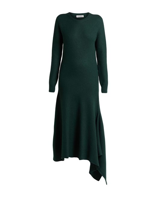Jil Sander Green Maxi-Kleid