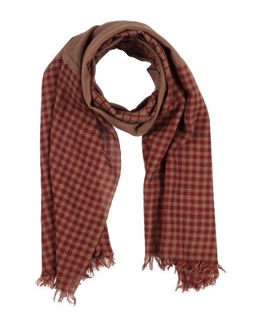 Malo Red Rust Scarf Wool
