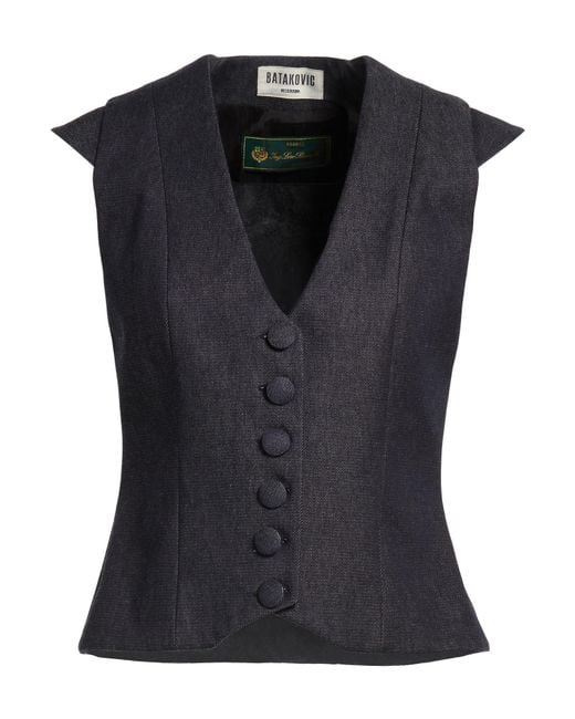 Batakovic Black Tailored Vests